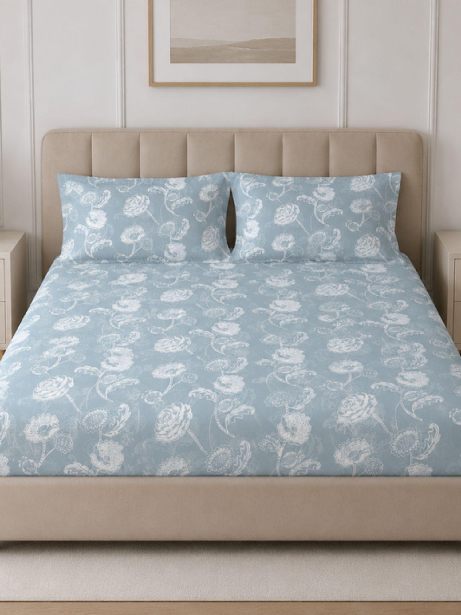 Sleeping Owls 100% Soft Cotton Allure Emperor 210TC Super King Bedsheet With 2 Pillow Covers Sleeping Owls 100% Soft Cotton Allure Emperor 210TC Super King Bedsheet With 2 Pillow Covers