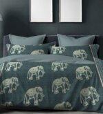 Sleeping Owls Grandeur Printed 210TC 100% Soft Cotton Printed 1 Super King Bedsheet with 2 Pillow Covers