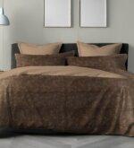 Sleeping Owls Grandeur Printed 210TC 100% Soft Cotton Printed 1 Super King Bedsheet with 2 Pillow Covers