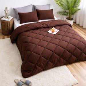 Sleeping Owls 100% Cotton Soft Solid plain Comforter Set 150/400 GSM