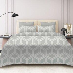 Sleeping Owls 100% Soft Mercerized Cotton Printed Imperial Grace 300TC Super King Bedsheet With 2 Pillow Covers