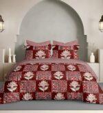 Sleeping Owls Grandeur Printed 210TC 100% Soft Cotton Printed 1 Super King Bedsheet with 2 Pillow Covers