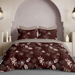 Sleeping Owls Grandeur Printed 210TC 100% Soft Cotton Printed 1 Super King Bedsheet with 2 Pillow Covers
