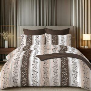 Sleeping Owls 100% Soft Cotton Allure Emperor 188TC Super King Bedsheet With 2 Pillow Covers