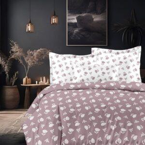 Sleeping Owls VBC Printed 300TC 100% Soft Cotton Printed 1 Super King Bedsheet with 2 Coordinate Pillow Covers