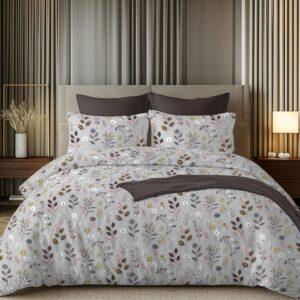 Sleeping Owls 100% Soft Cotton Allure Emperor 188TC Super King Bedsheet With 2 Pillow Covers