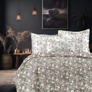 Sleeping Owls VBC Printed 300TC 100% Soft Cotton Printed 1 Super King Bedsheet with 2 Coordinate Pillow Covers