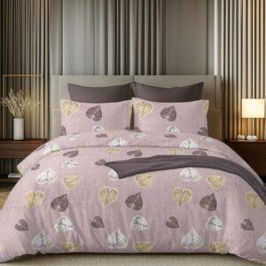 Sleeping Owls 100% Soft Cotton Allure Emperor 188TC Super King Bedsheet With 2 Pillow Covers
