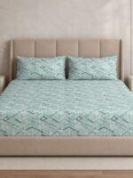 Sleeping Owls 100% Soft Cotton Allure Emperor 210TC Super King Bedsheet With 2 Pillow Covers