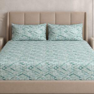 Sleeping Owls 100% Soft Cotton Allure Emperor 210TC Super King Bedsheet With 2 Pillow Covers