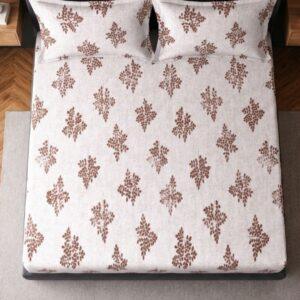 Sleeping Owls 100% Soft Cotton Allure Emperor 210TC Super King Bedsheet With 2 Pillow Covers