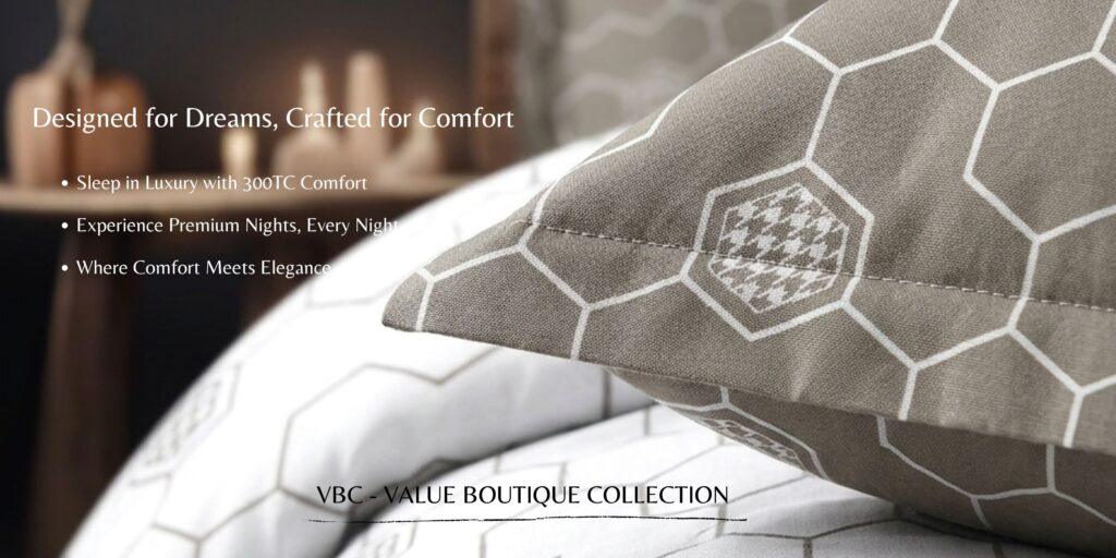 Visit our website to find out the wide collection of home furnishings at Sleeping Owls. Our VBC 100% Cotton Printed Bedsheet will enhance your home decor.