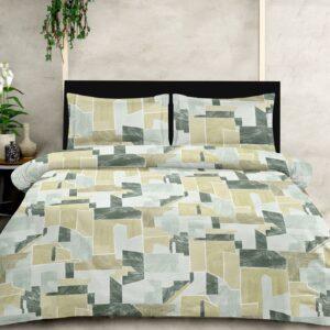 Sleeping Owls Perkale 210TC 100% Soft Cotton Printed 1 Super King Bedsheet with 2 Pillow Covers