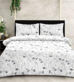 Sleeping Owls Perkale 210TC 100% Soft Cotton Printed 1 Super King Bedsheet with 2 Pillow Covers
