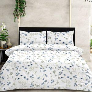 Sleeping Owls Perkale 210TC 100% Soft Cotton Printed 1 Super King Bedsheet with 2 Pillow Covers