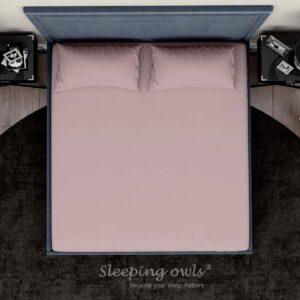 Sleeping Owls Solids Finest 300TC 100% Plain Cotton Super King Bedsheet with 2 pillow Covers