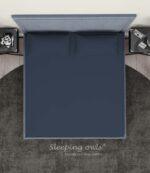 Sleeping Owls Solids Finest 300TC 100% Plain Cotton Super King Bedsheet with 2 pillow Covers