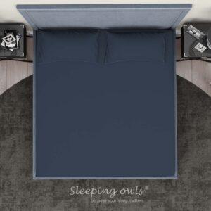 Sleeping Owls Solids Finest 300TC 100% Plain Cotton Super King Bedsheet with 2 pillow Covers
