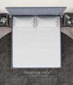 Sleeping Owls Solids Finest 300TC 100% Plain Cotton Super King Bedsheet with 2 pillow Covers