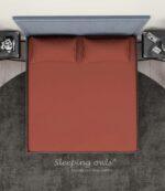 Sleeping Owls Solids Finest 300TC 100% Plain Cotton Super King Bedsheet with 2 pillow Covers