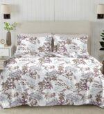 Sleeping Owls Perkale 210TC 100% Soft Cotton Printed 1 Super King Bedsheet with 2 Pillow Covers