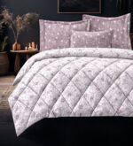 Sleeping Owls VBC Printed 300TC 100% Soft Cotton Super King Bedsheet Set with Comforter