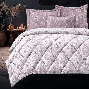 Sleeping Owls VBC Printed 300TC 100% Soft Cotton Super King Bedsheet Set with Comforter