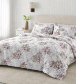 Sleeping Owls Perkale 210TC 100% Soft Cotton Printed 1 Super King Bedsheet with 2 Pillow Covers