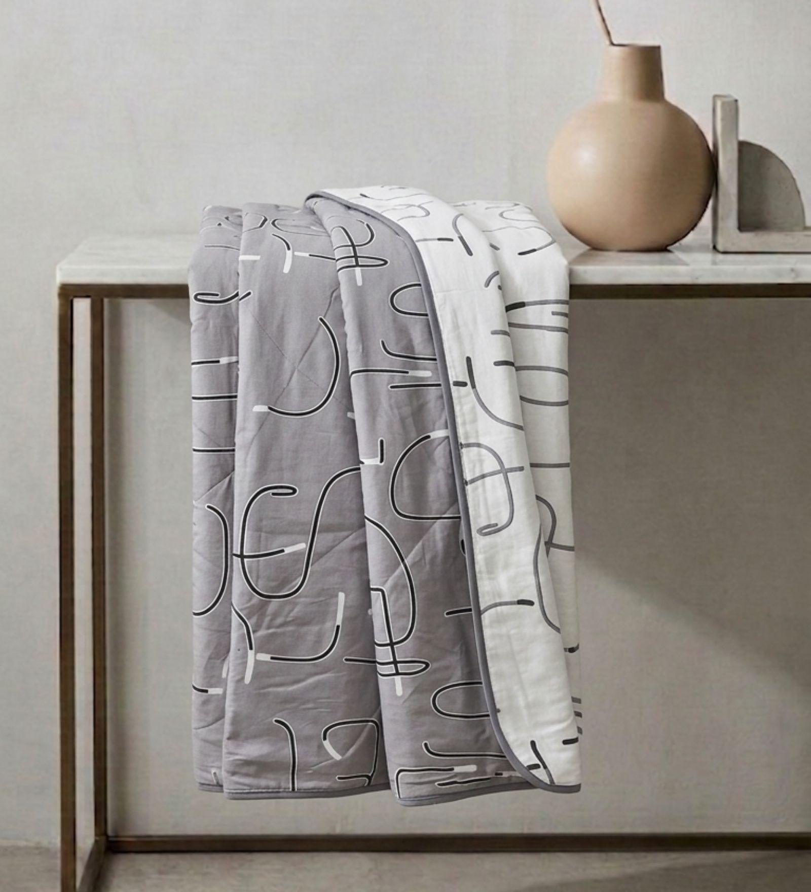 Sleeping Owls Premium 300TC 100% Pure Cotton Printed Reversible Dohar Set Sleeping Owls Premium 300TC 100% Pure Cotton Printed Reversible Dohar Set