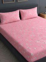 Sleeping Owls 100% Soft Cotton Allure Emperor 210TC Super King Bedsheet With 2 Pillow Covers