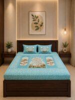 Sleeping Owls Orabella 300TC Digital Print Bedsheet by Sleeping Owls | 100% Cotton Luxury Bedding Set