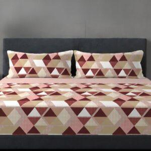 Sleeping Owls 100% Soft Cotton Allure Emperor 210TC Super King Bedsheet With 2 Pillow Covers