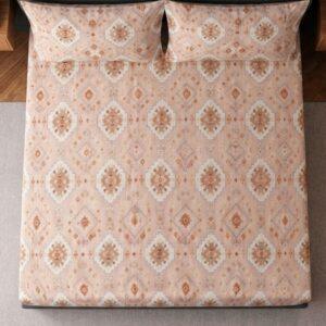 Sleeping Owls 100% Soft Cotton Allure Emperor 210TC Super King Bedsheet With 2 Pillow Covers