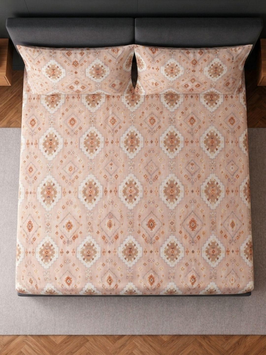 Sleeping Owls 100% Soft Cotton Allure Emperor 210TC Super King Bedsheet With 2 Pillow Covers Sleeping Owls 100% Soft Cotton Allure Emperor 210TC Super King Bedsheet With 2 Pillow Covers