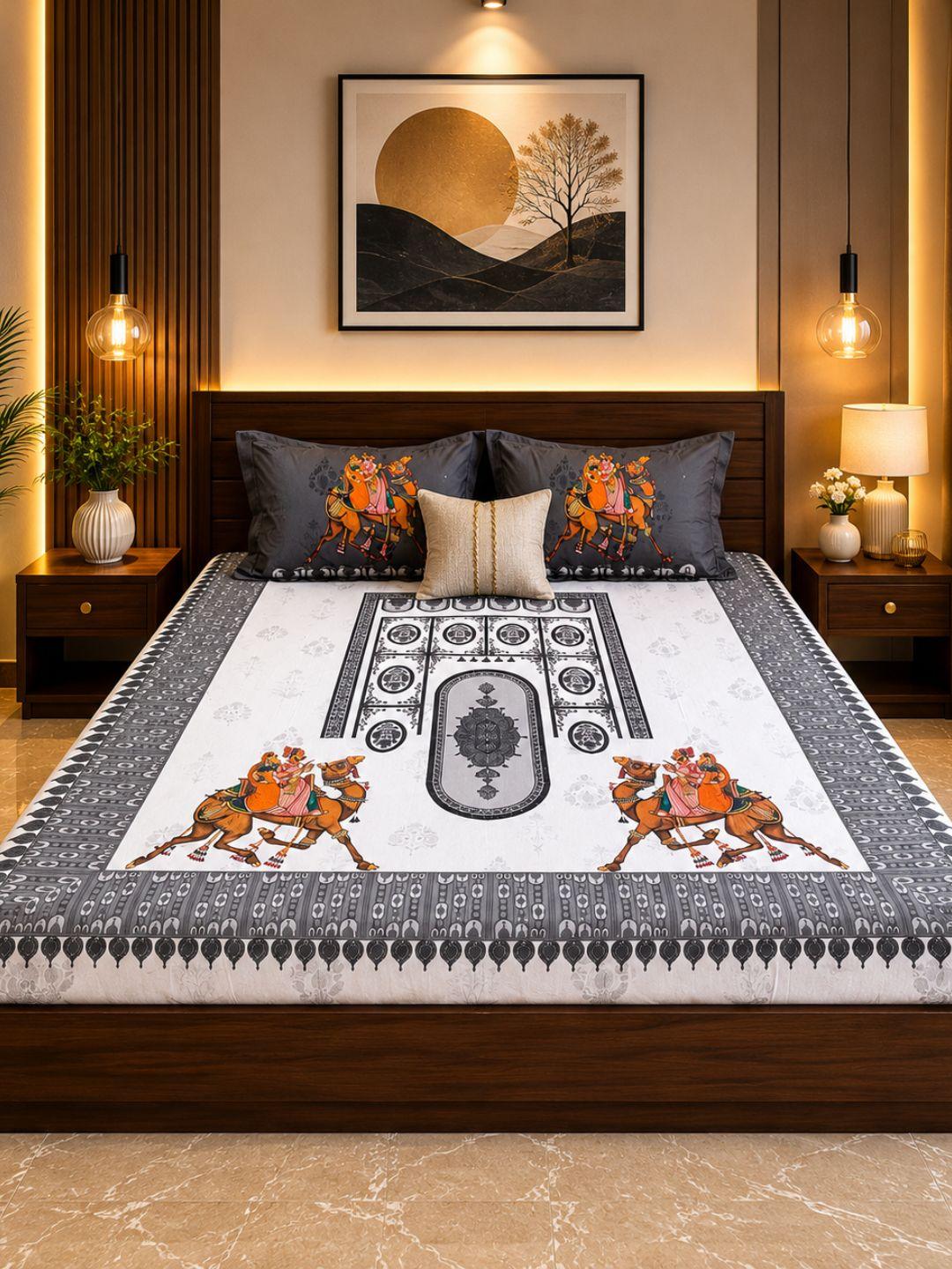 Sleeping Owls Orabella 300TC Digital Print Bedsheet by Sleeping Owls | 100% Cotton Luxury Bedding Set Sleeping Owls Orabella 300TC Digital Print Bedsheet by Sleeping Owls | 100% Cotton Luxury Bedding Set