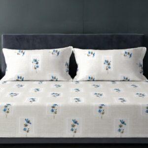 Sleeping Owls 100% Soft Cotton Allure Emperor 210TC Super King Bedsheet With 2 Pillow Covers