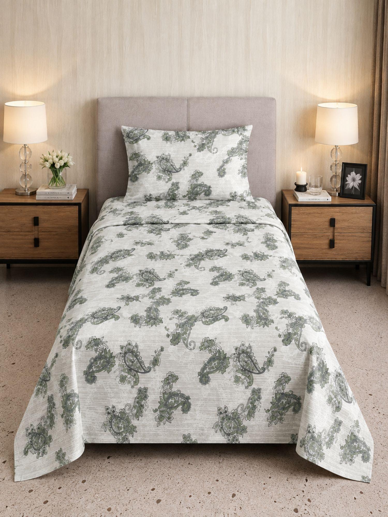 Sleeping Owls ALLURE 144TC 100% Pure Cotton Printed Single Bedsheet with 1 Pillow Cover Sleeping Owls ALLURE 144TC 100% Pure Cotton Printed Single Bedsheet with 1 Pillow Cover