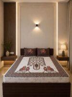 Sleeping Owls Orabella 300TC Digital Print Bedsheet by Sleeping Owls | 100% Cotton Luxury Bedding Set