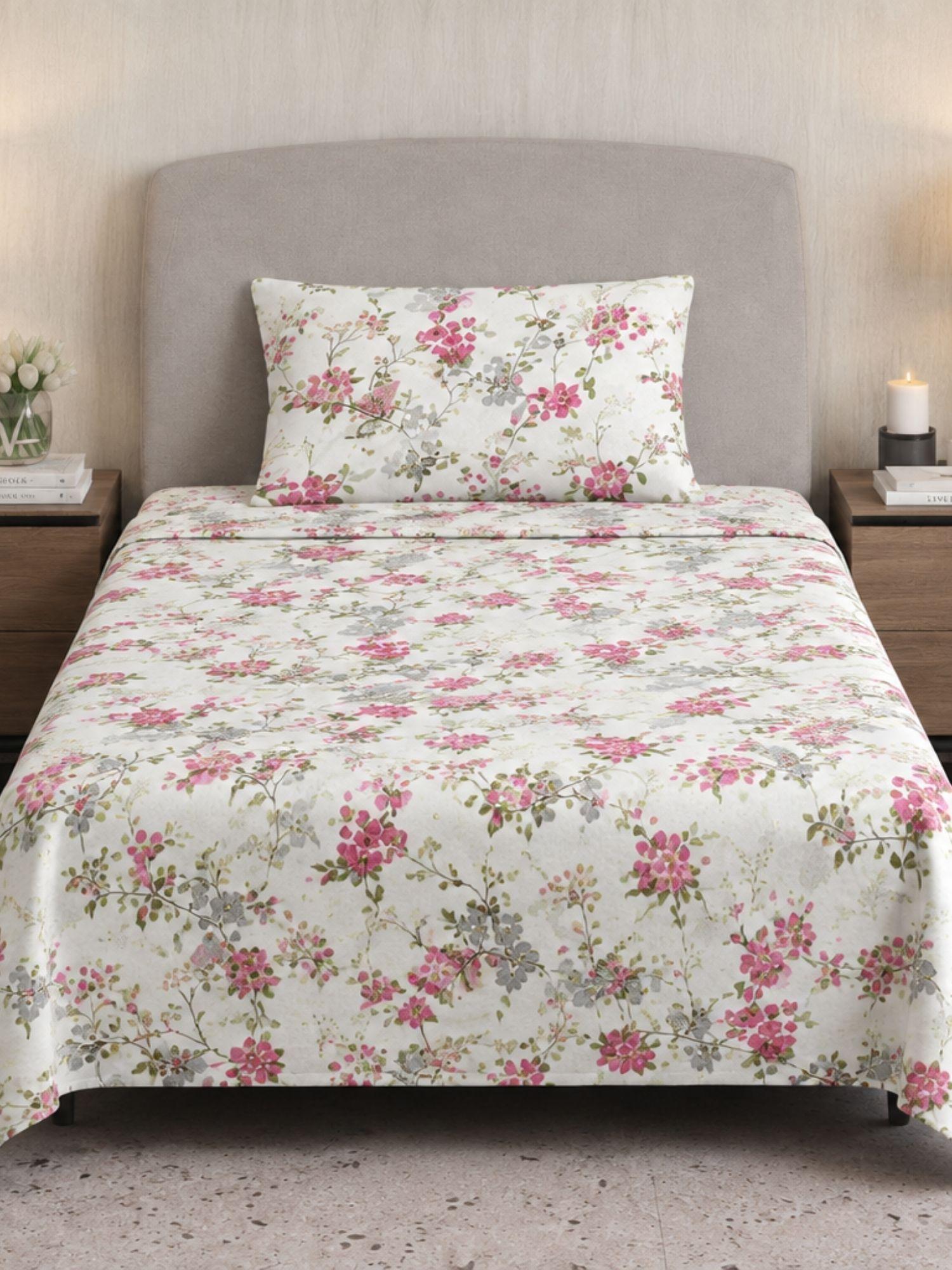 Sleeping Owls ALLURE 144TC 100% Pure Cotton Printed Single Bedsheet with 1 Pillow Cover Sleeping Owls ALLURE 144TC 100% Pure Cotton Printed Single Bedsheet with 1 Pillow Cover