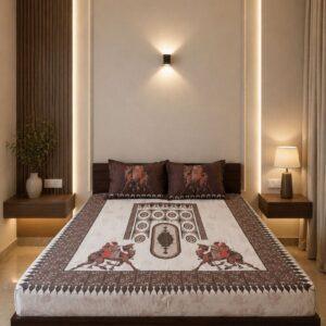 Sleeping Owls Orabella 300TC Digital Print Bedsheet by Sleeping Owls | 100% Cotton Luxury Bedding Set