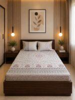 Sleeping Owls Orabella 300TC Digital Print Bedsheet by Sleeping Owls | 100% Cotton Luxury Bedding Set