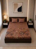 Sleeping Owls Orabella 300TC Digital Print Bedsheet by Sleeping Owls | 100% Cotton Luxury Bedding Set