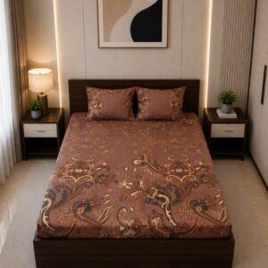 Sleeping Owls Orabella 300TC Digital Print Bedsheet by Sleeping Owls | 100% Cotton Luxury Bedding Set
