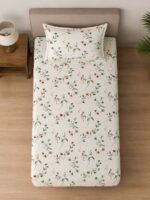 Sleeping Owls ALLURE 144TC 100% Pure Cotton Printed Single Bedsheet with 1 Pillow Cover