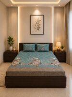 Sleeping Owls Orabella 300TC Digital Print Bedsheet by Sleeping Owls | 100% Cotton Luxury Bedding Set
