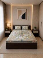 Sleeping Owls Orabella 300TC Digital Print Bedsheet by Sleeping Owls | 100% Cotton Luxury Bedding Set