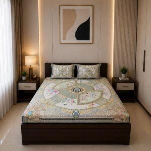 Sleeping Owls Orabella 300TC Digital Print Bedsheet by Sleeping Owls | 100% Cotton Luxury Bedding Set