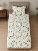 Sleeping Owls ALLURE 144TC 100% Pure Cotton Printed Single Bedsheet with 1 Pillow Cover