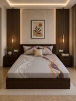 Sleeping Owls Orabella 300TC Digital Print Bedsheet by Sleeping Owls | 100% Cotton Luxury Bedding Set