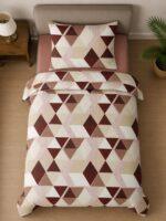 Sleeping Owls ALLURE 144TC 100% Pure Cotton Printed Single Bedsheet with 1 Pillow Cover